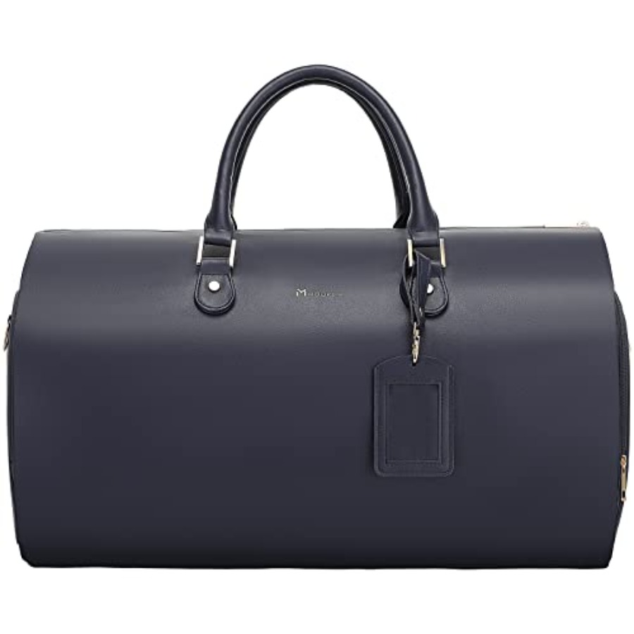 Woman In Bag - Women Convertible Leather Garment Bag with