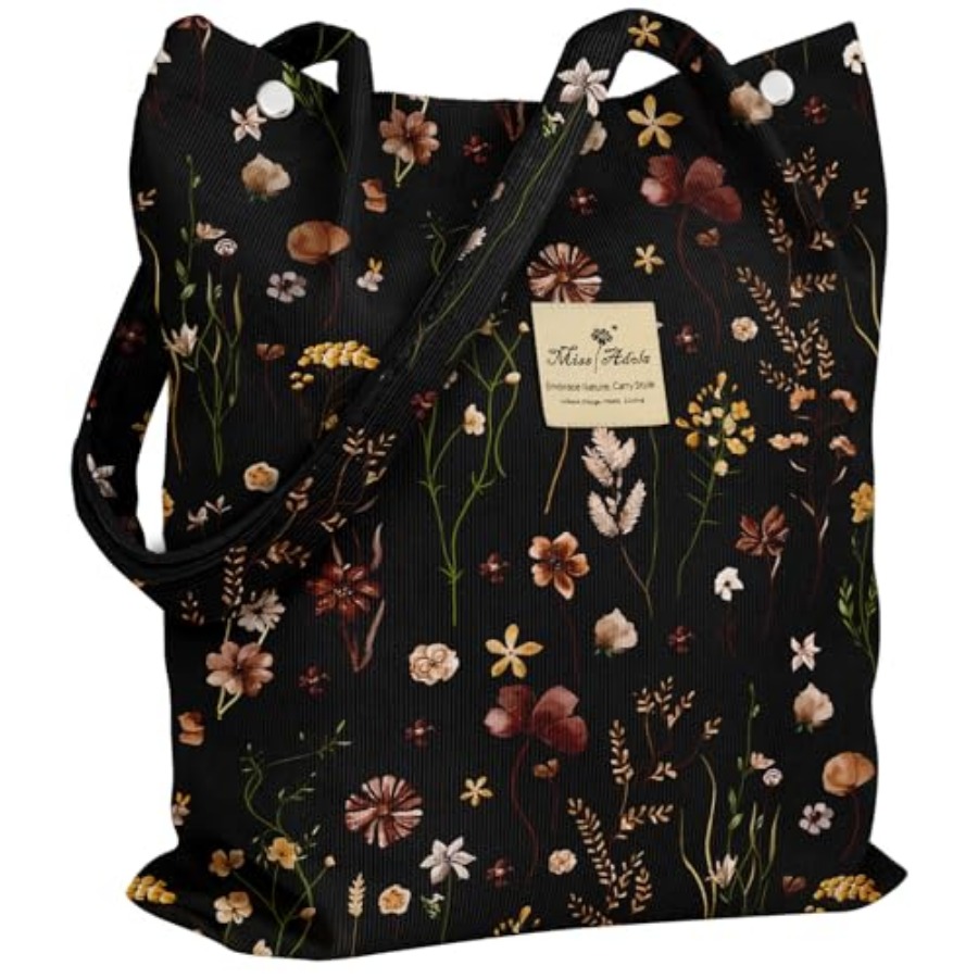 Women'S Work Bags Designer - Corduroy Tote Bag for Women -