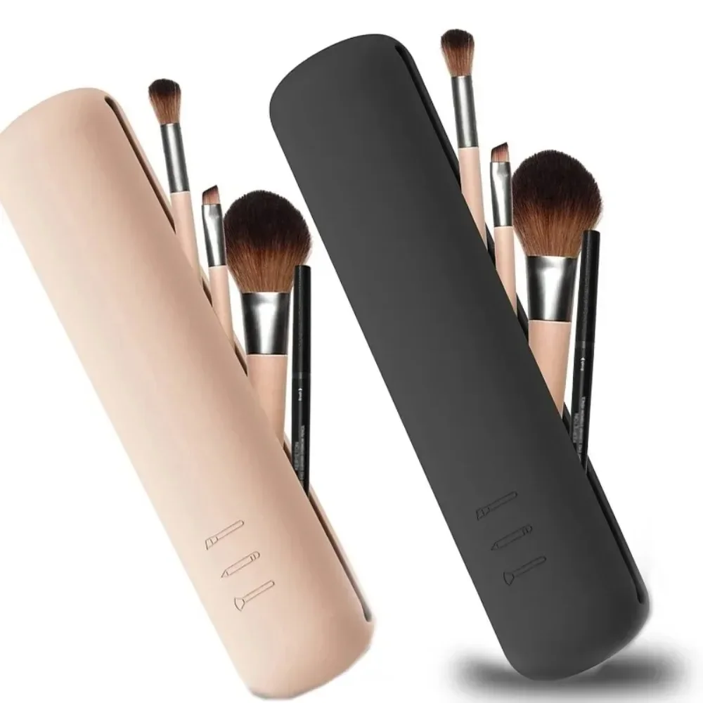 Women Bags Waterproof - Travel Makeup Brush Holder Silicone Cosmetic