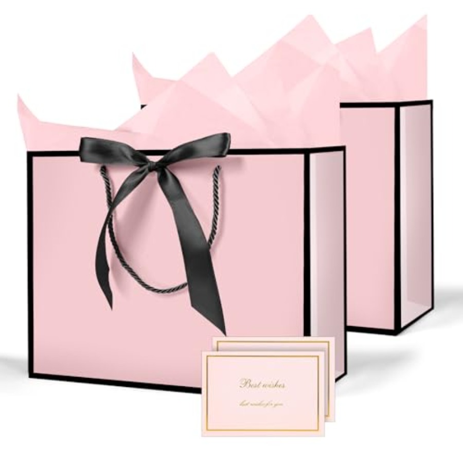 Women Bags For Eid - 2PCS Medium Gift Bags, Paper Gift
