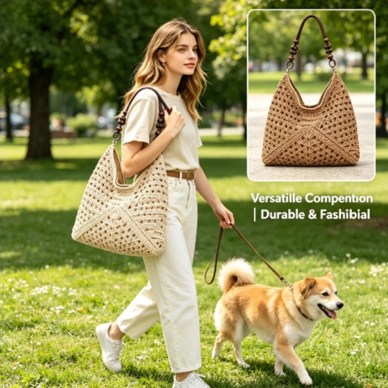 Women Bags Wholesale - 2026 New Lazy Style Hollow Woven