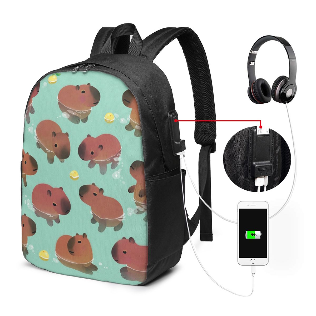 Capybara Animal Pattern Backpa - Womens Backpack review and price