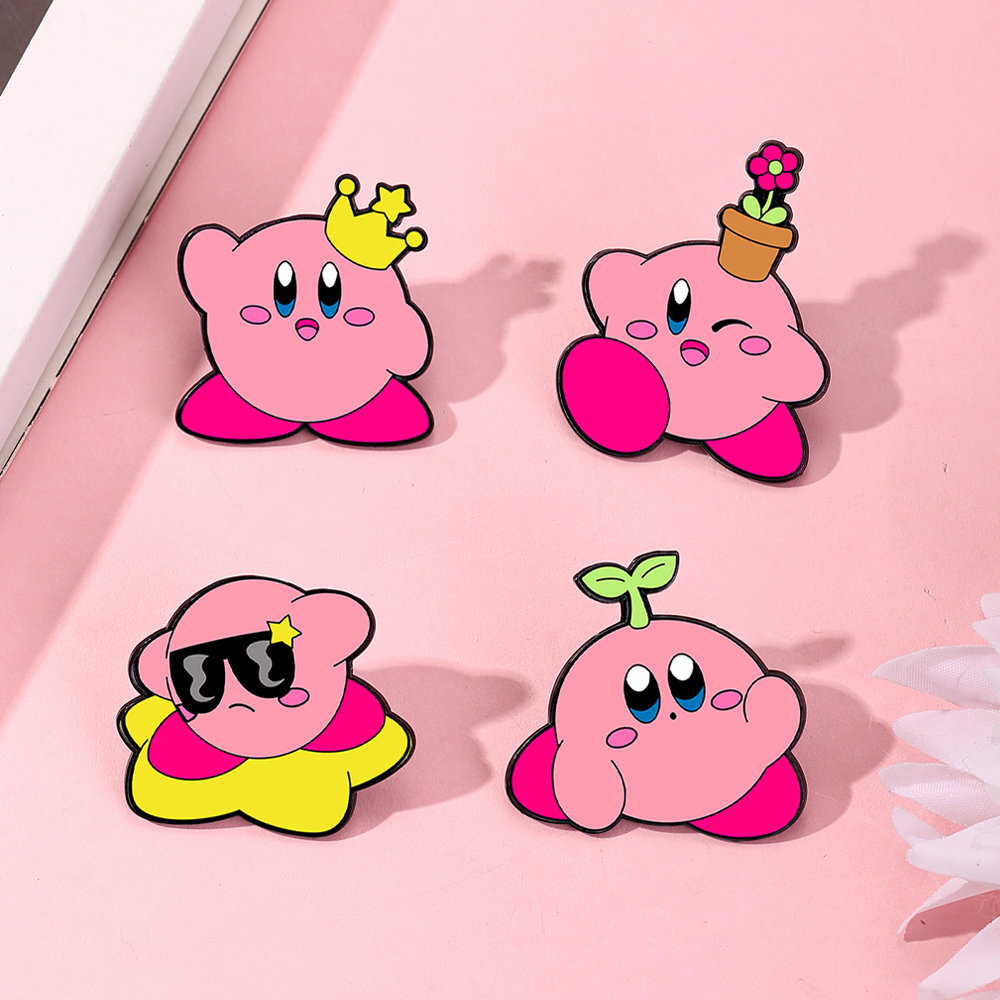 4pcs Kirby Enamel Lapel Pins S - Women Bags Jeans review and price