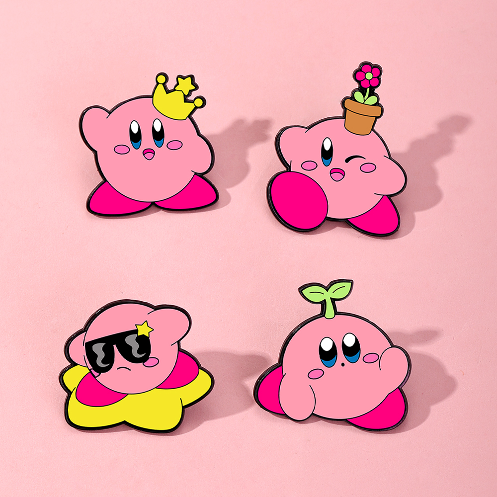 4pcs Kirby Enamel Lapel Pins S - Women Bags Jeans review and price