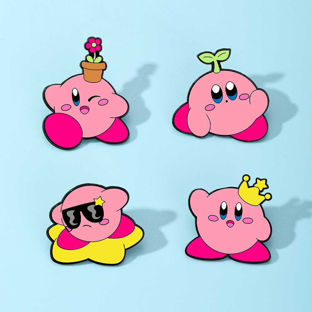 4pcs Kirby Enamel Lapel Pins S - Women Bags Jeans review and price