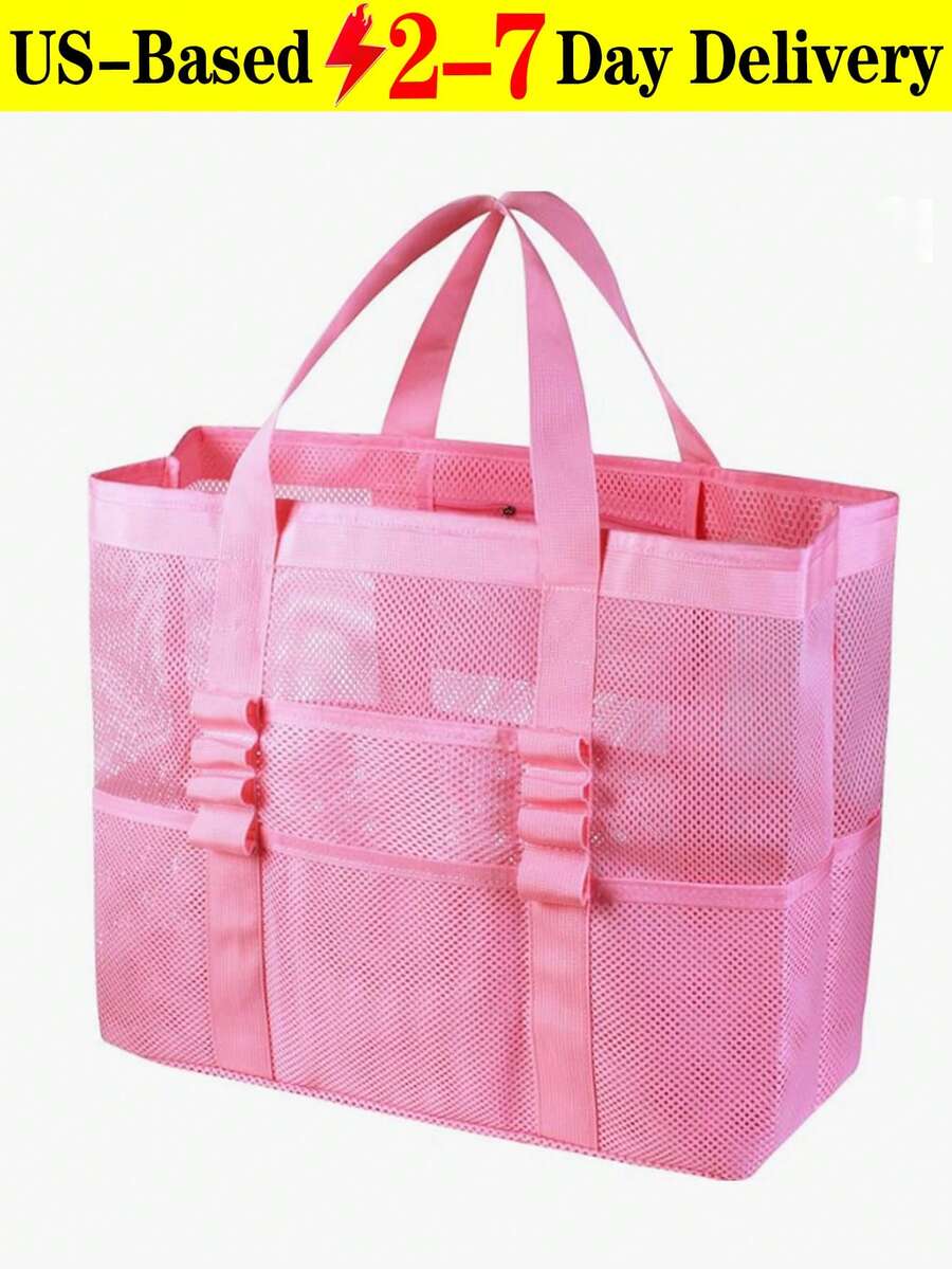Large Capacity Mesh Beach Tote - Women Handheld Bags review and price