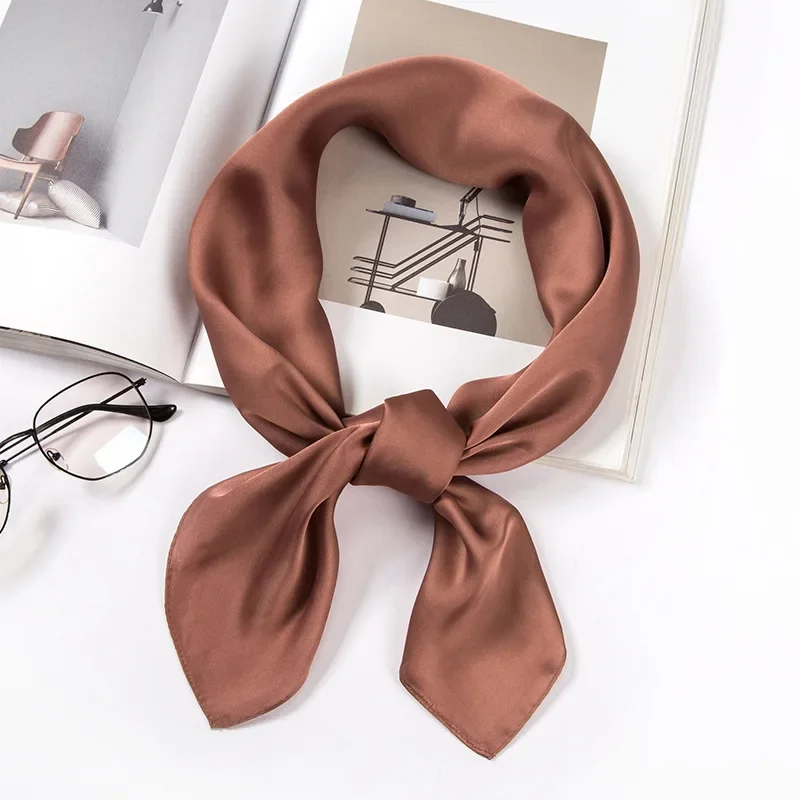 Satin Scarf Women 70cm Solid C - Women Bags Wholesale review and price