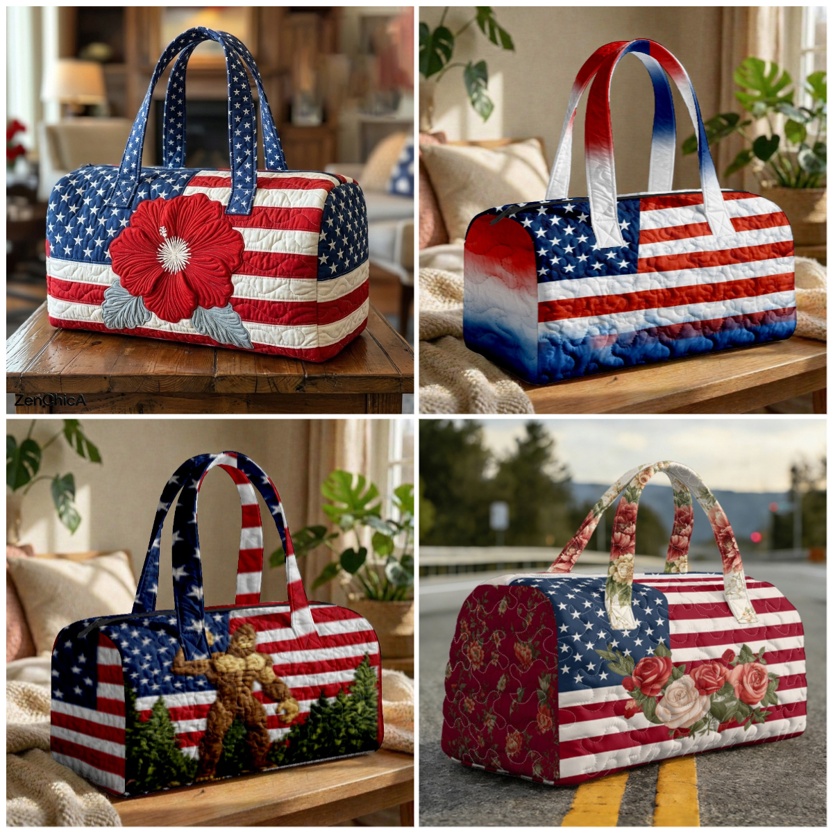 American Flag Quilted Duffle B - Women Bags Usa review and price