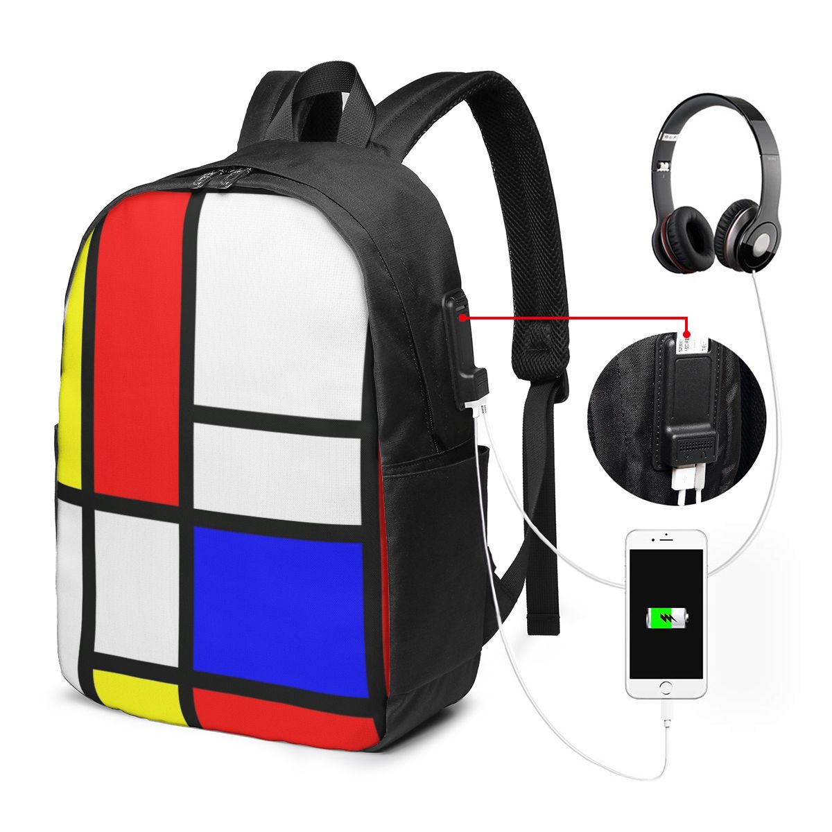 Piet Mondrian Composition  Bac - Womens Backpack review and price