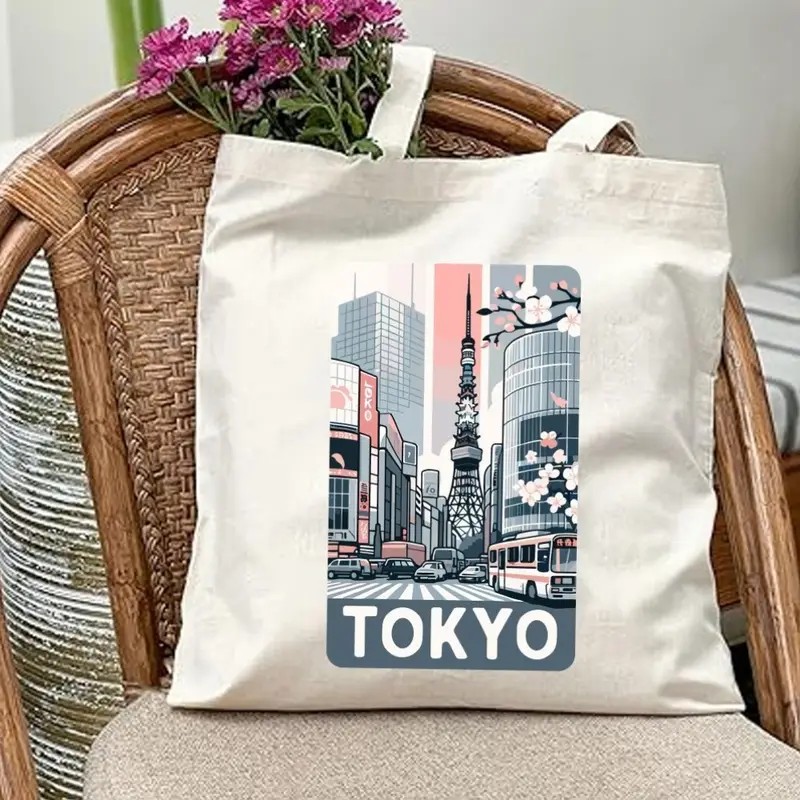 Aesthetic Tokyo Cityscape Canv - Women'S Japanese Bags review and price