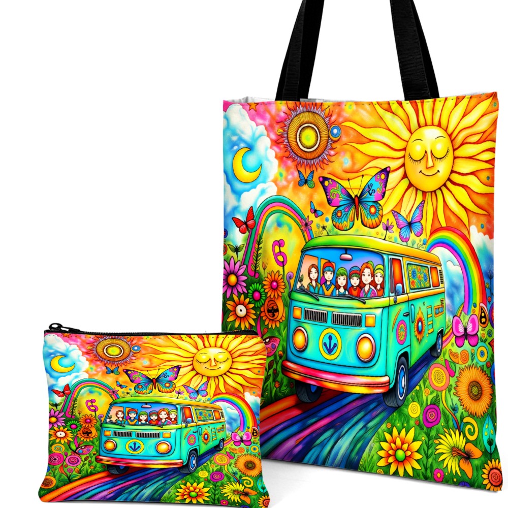 Colorful Hippie Van Handbag Mu - Women'S Bags Handbags review and price