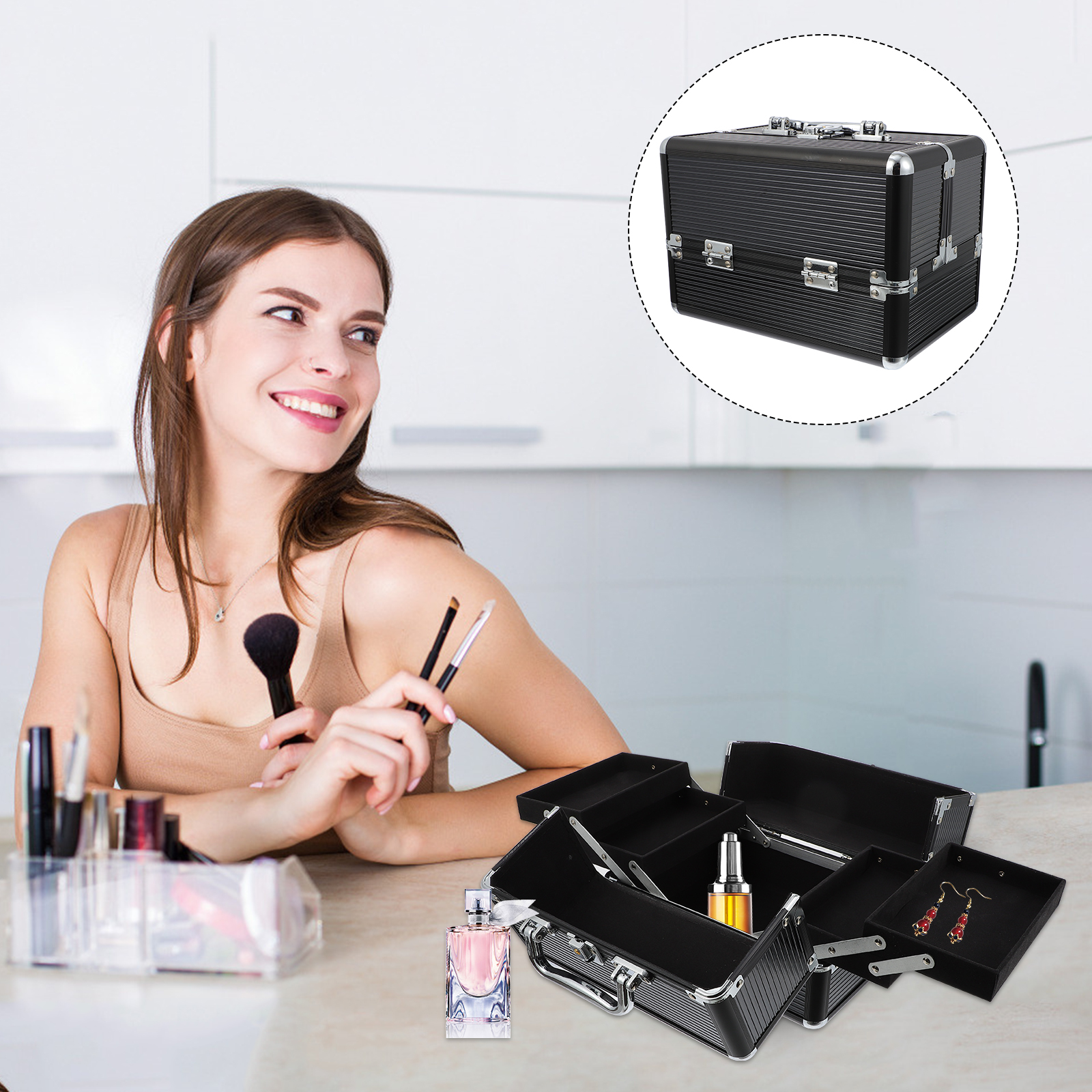 Makeup Case Handheld Storage C - Women Handheld Bags review and price