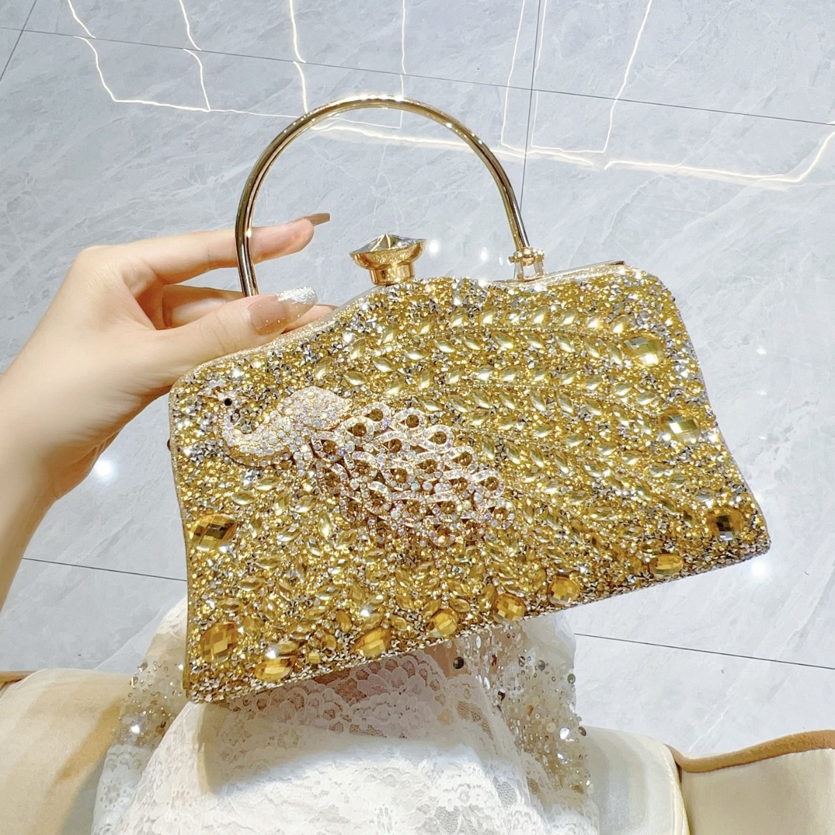 New Full Diamond Handbag with  - Women Handheld Bags review and price