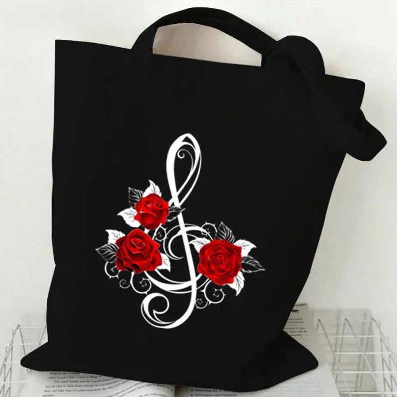 Music Note Heartbeat Printed C - Women Handheld Bags review and price