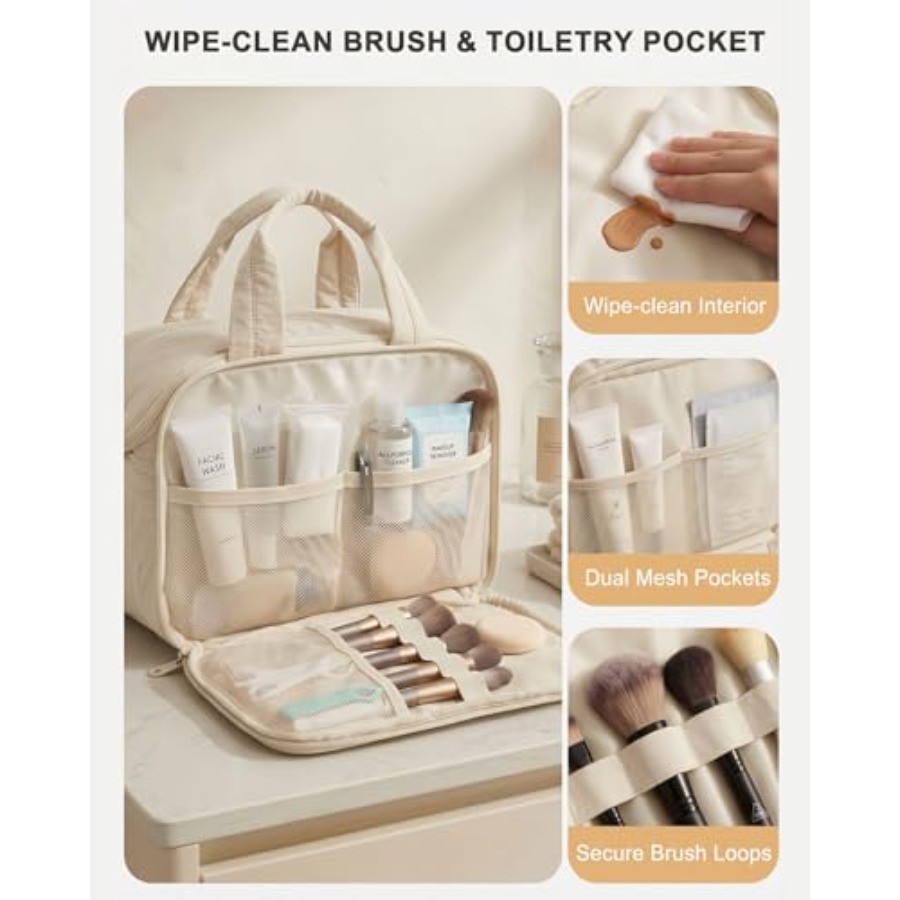 Large Quilted Toiletry Bag for - Women Bags Waterproof review and price