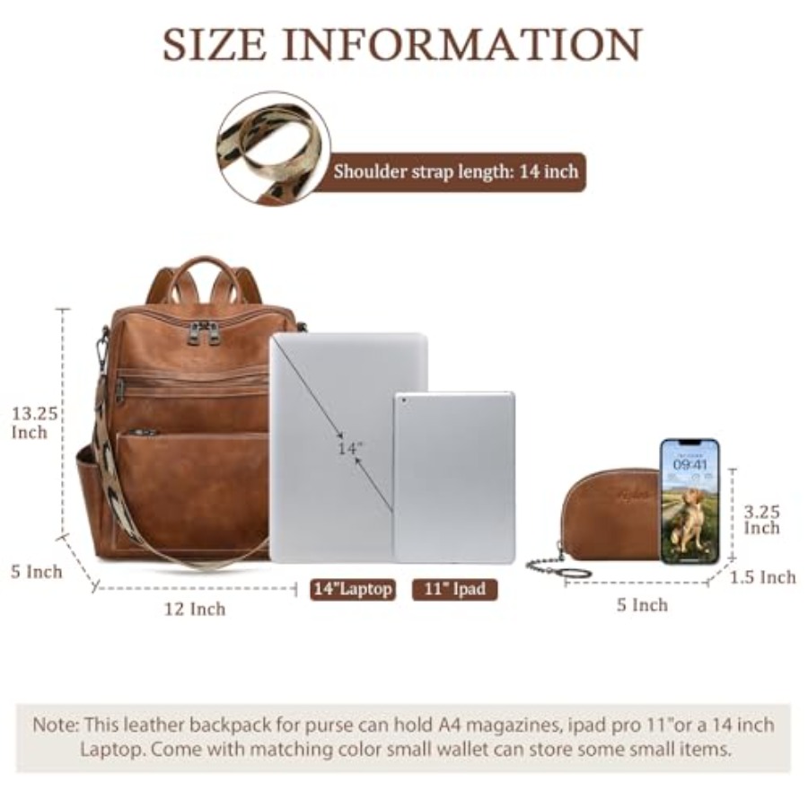 Leather Backpack Purse for Wom - Women'S Work Bags Designer review and price
