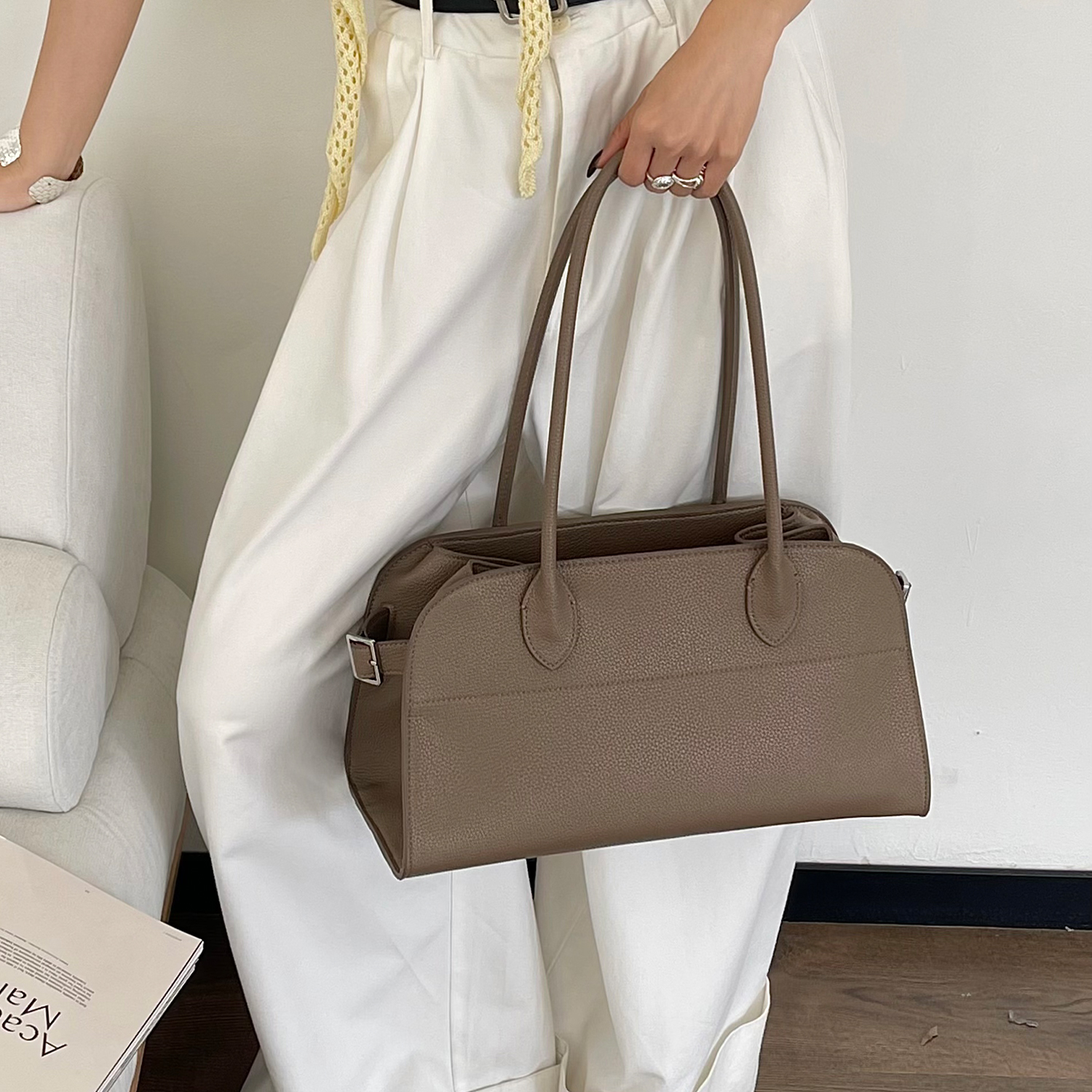Litchi Grain Texture Tote Bag  - Women'S Work Bags Designer review and price