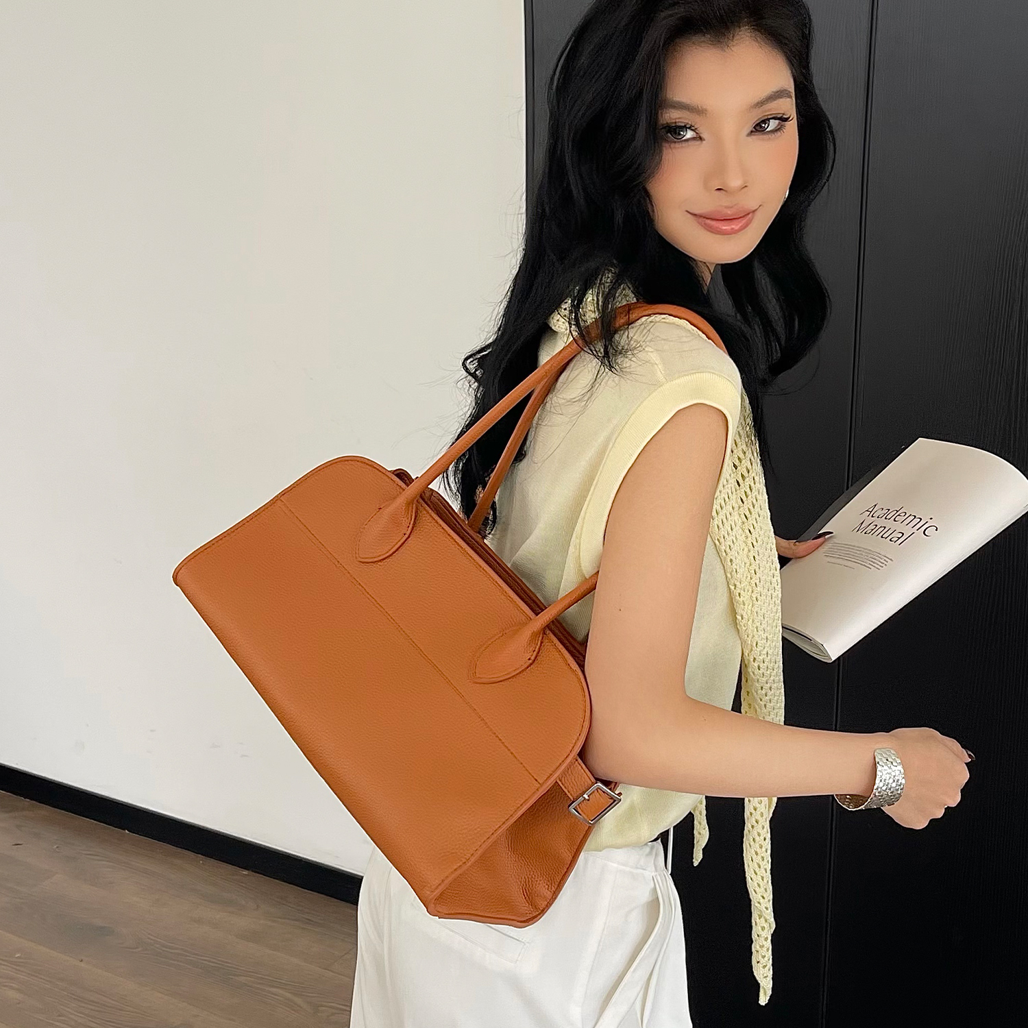 Litchi Grain Texture Tote Bag  - Women'S Work Bags Designer review and price